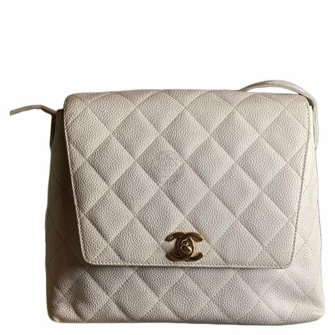 Chanel vintage white online bag